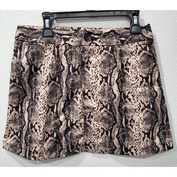 Shein Snake Print Mini Skirt with Button & Zip Closure Size S - Picture 1 of 7